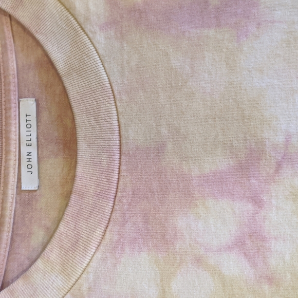 John Elliott Tie-Dye T-Shirt XL Pink Yellow White - Picture 2 of 2